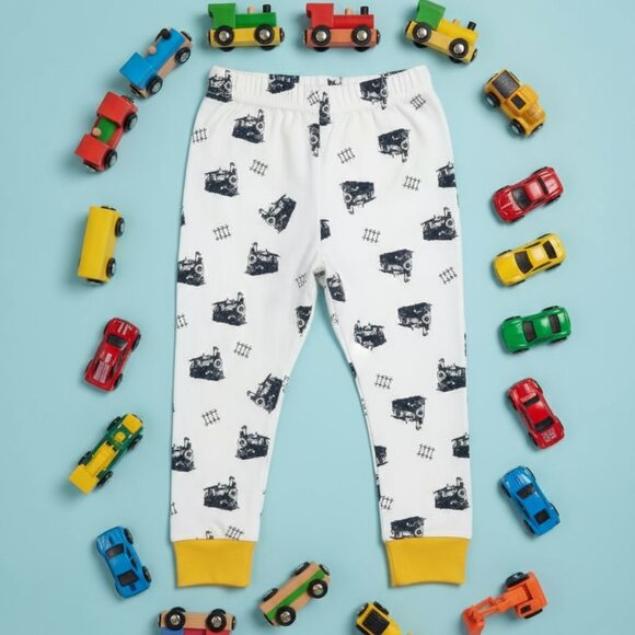 White Train Pajama Set – Soft and Playful Nightwear for Kids - Picture 3 of 4